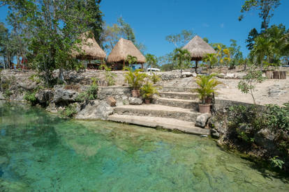 Steps to Cenote Stock