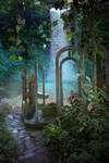 Jungle Archway Premade Background by little-spacey