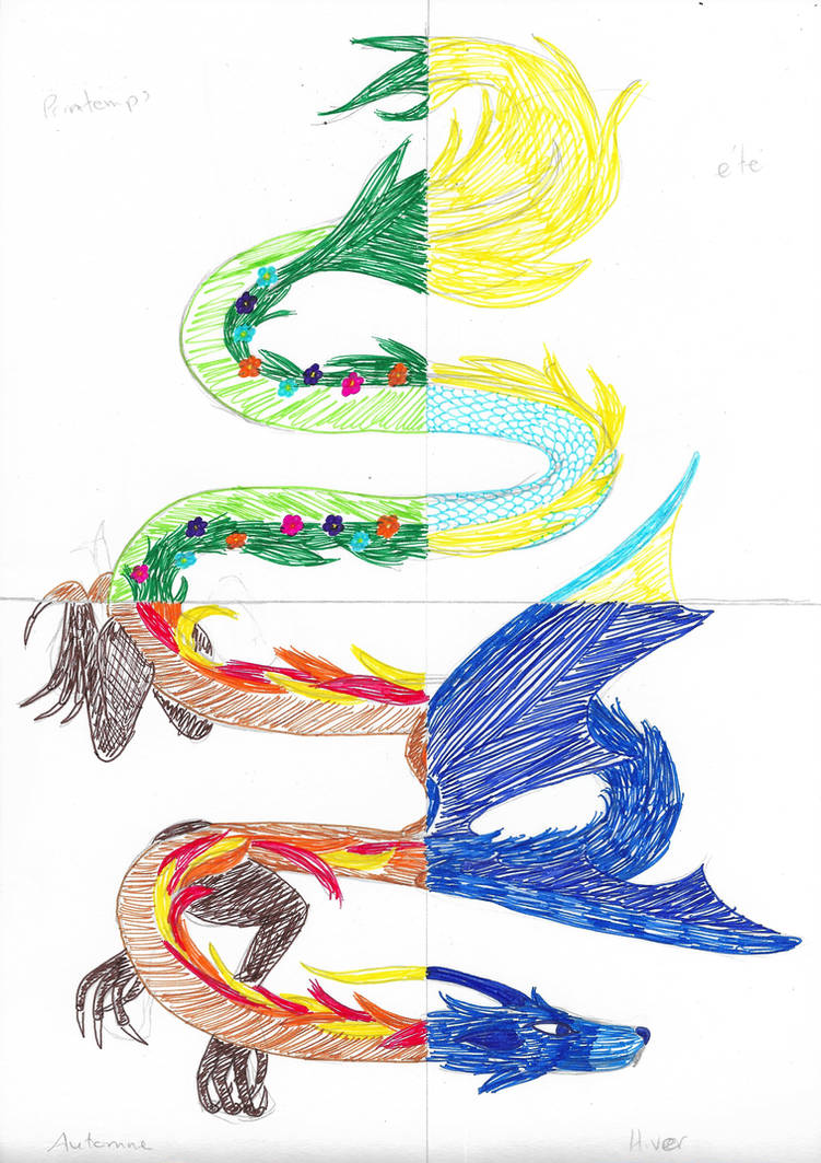 4 seasons dragon by sophiewolf009 on DeviantArt