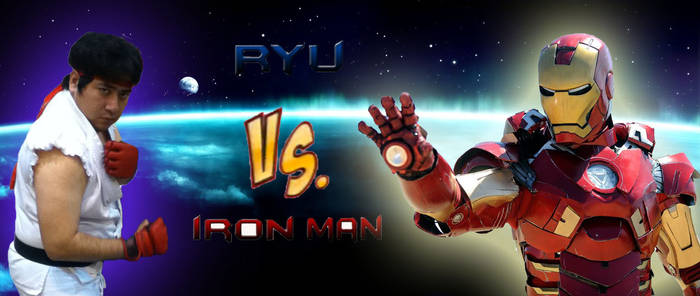 Ryu vs Iron Man title screen by matador-ninjaLover