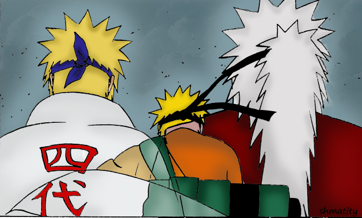 Naruto,Jiraya,Yondaime