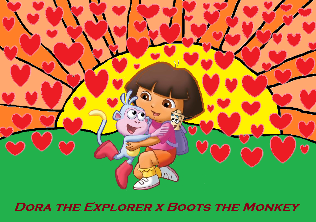 Dora the Explorer x Boots the Monkey Love by bigpurplemuppet99 on DeviantArt