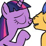 Twilight Sparkle and Flash Sentry Nose Rubbing