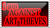 Against Art Thieves Stamp by Superjustinbros
