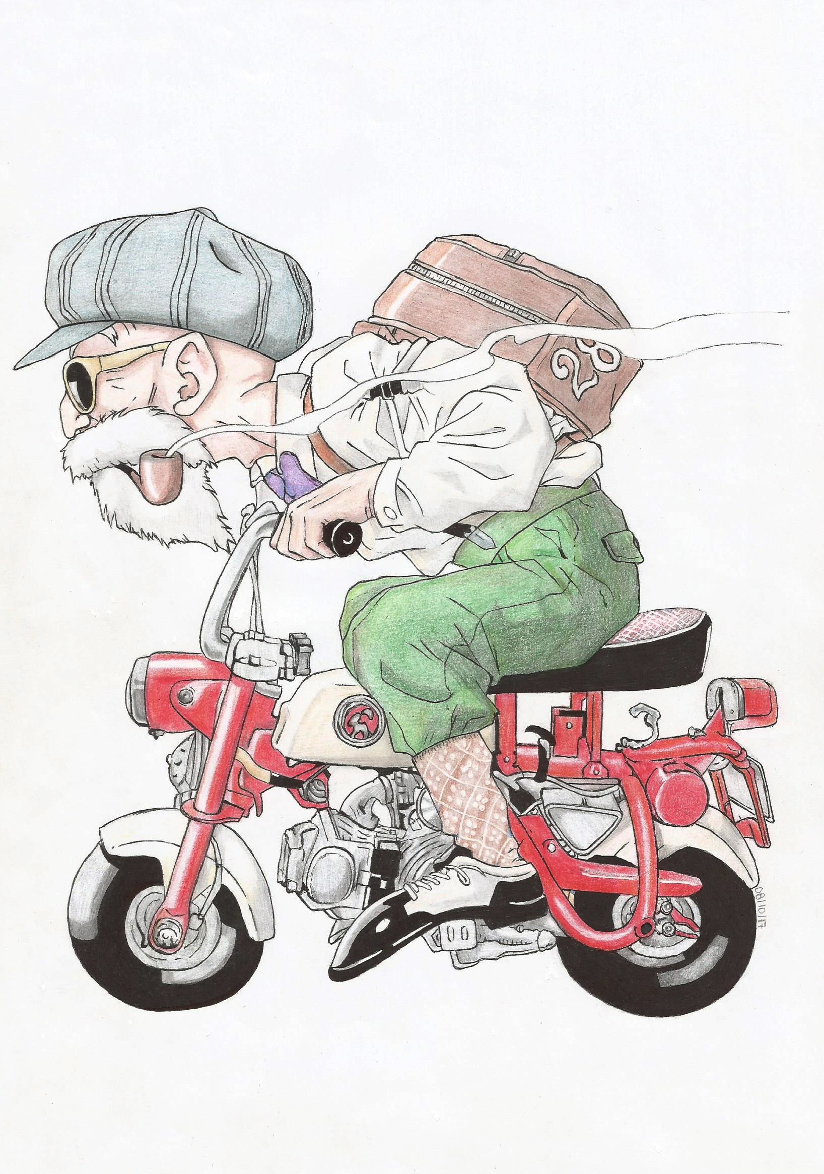 Muten Roshi Colouring In Muten Roshi by wibeiro on DeviantArt
