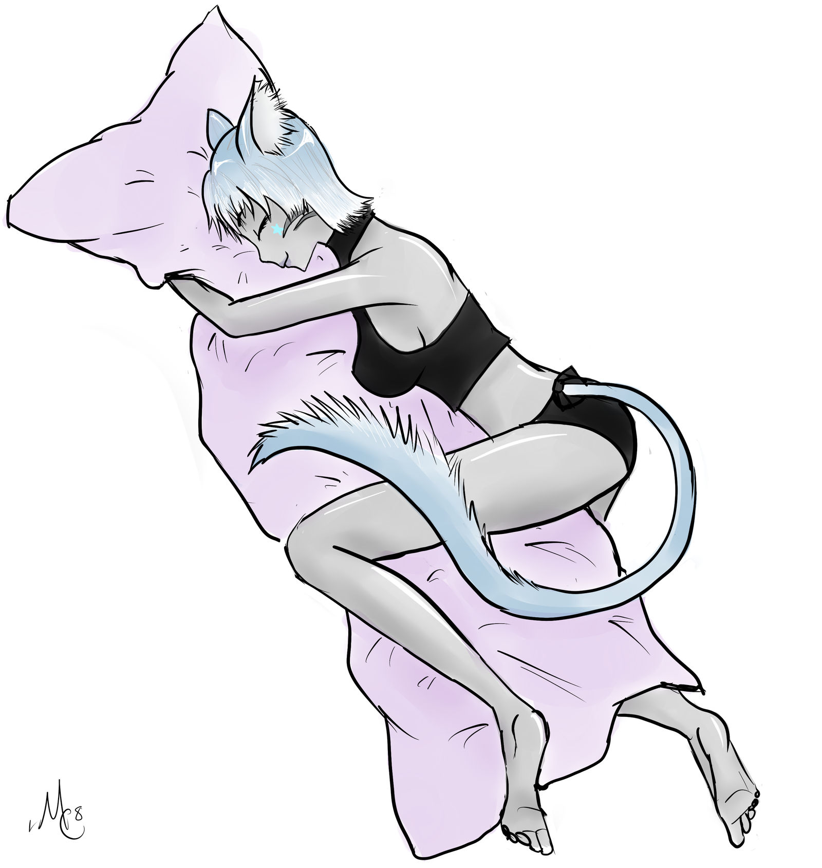 Miqo'te Cuddles by xminikui