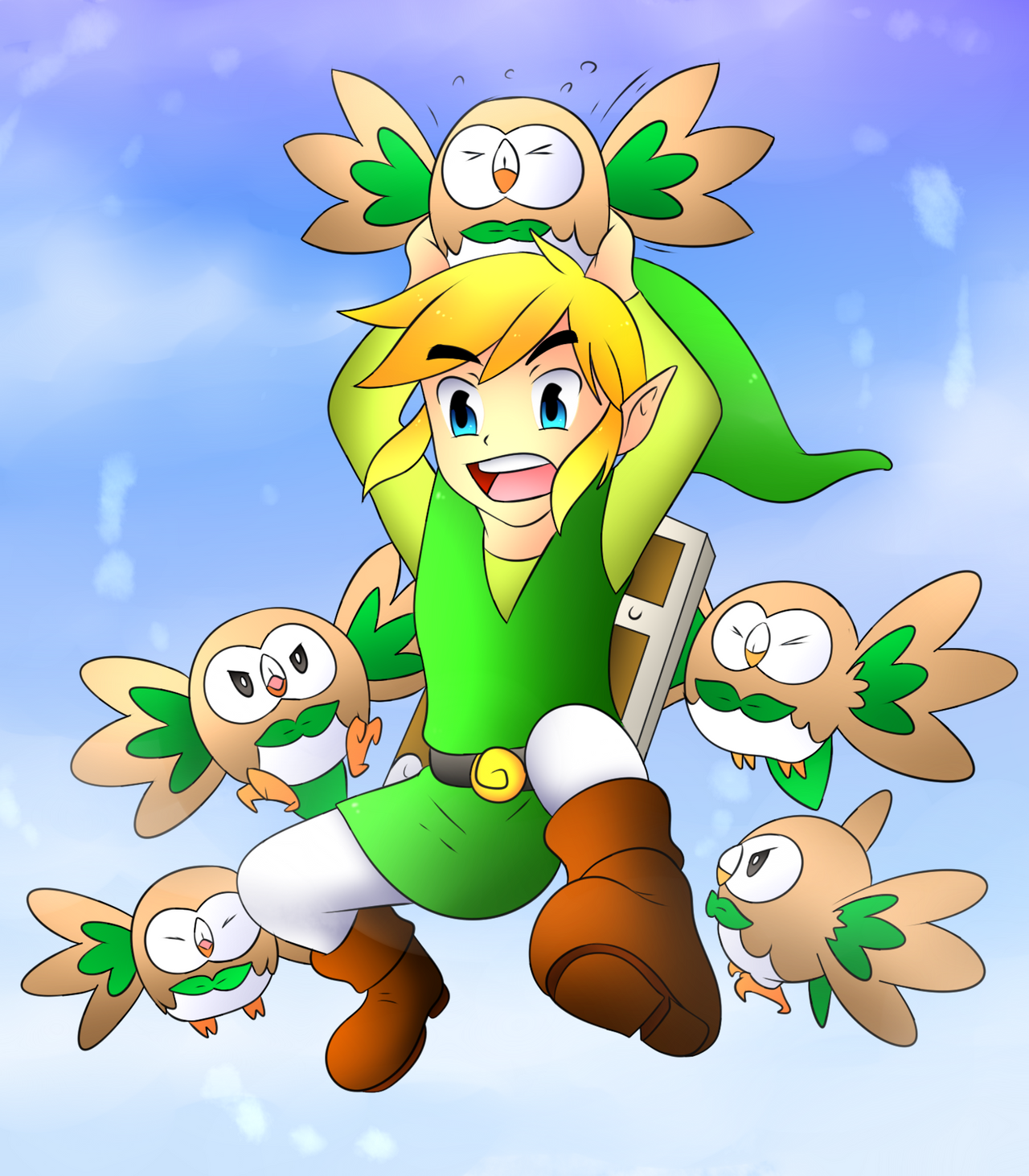 Rowlet Fighting Rowlet Attack by DarkrexS on DeviantArt