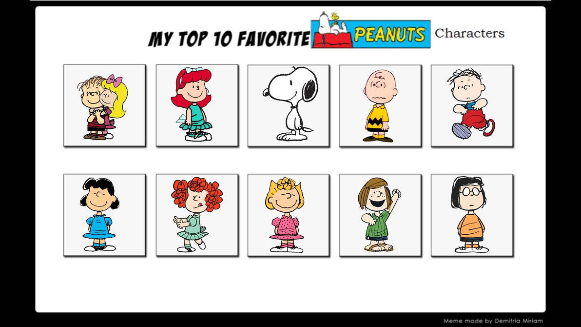 Peanuts Characters And Their Names at Maureen Baker blog