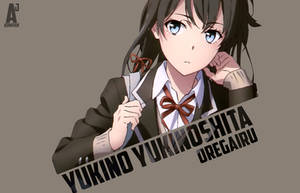 Yukino Yukinoshita Text Poster By Ajkompaw