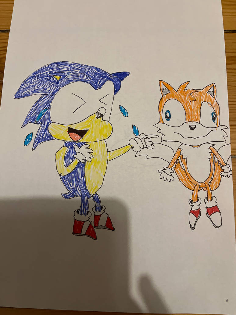 Sonic laughing at tails by DrawerWhoLikesSonic on DeviantArt