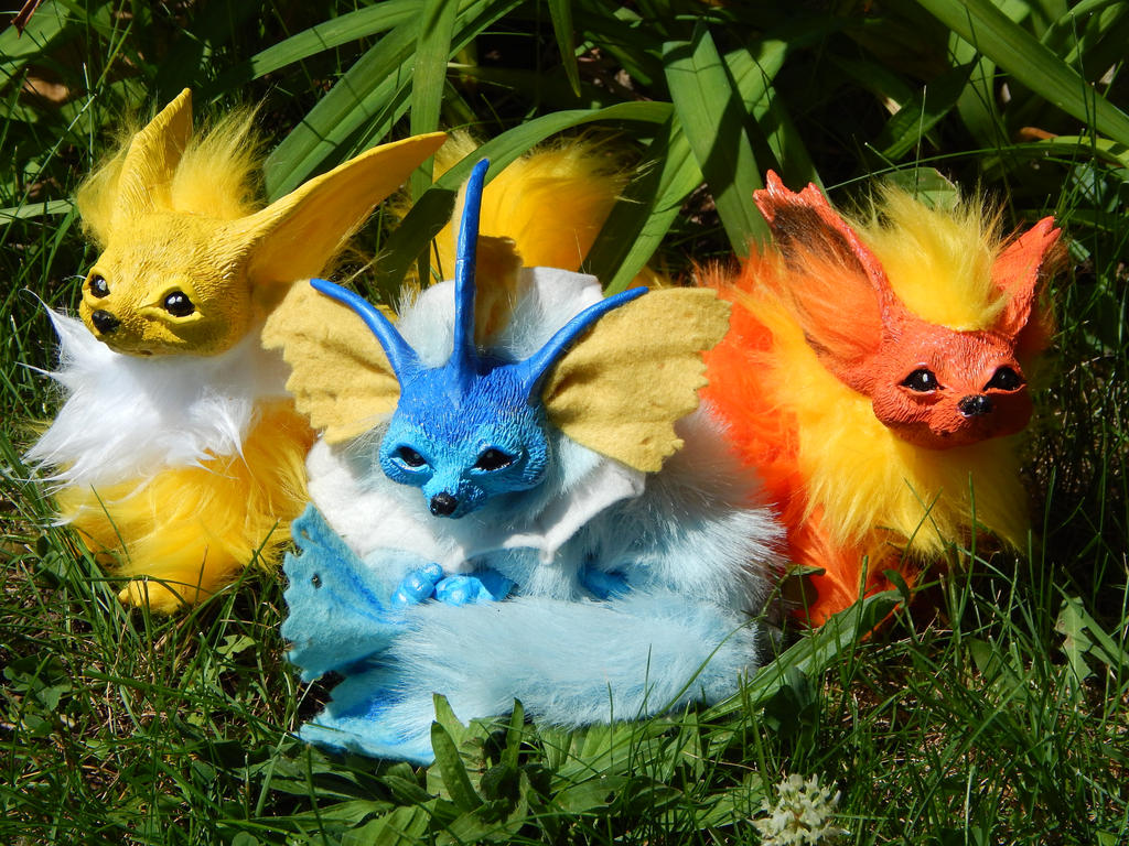 Eevee Evolutions Pokemon Art Dolls by DLChart Eevee Evolutions Pokemon Art Dolls by DLChart