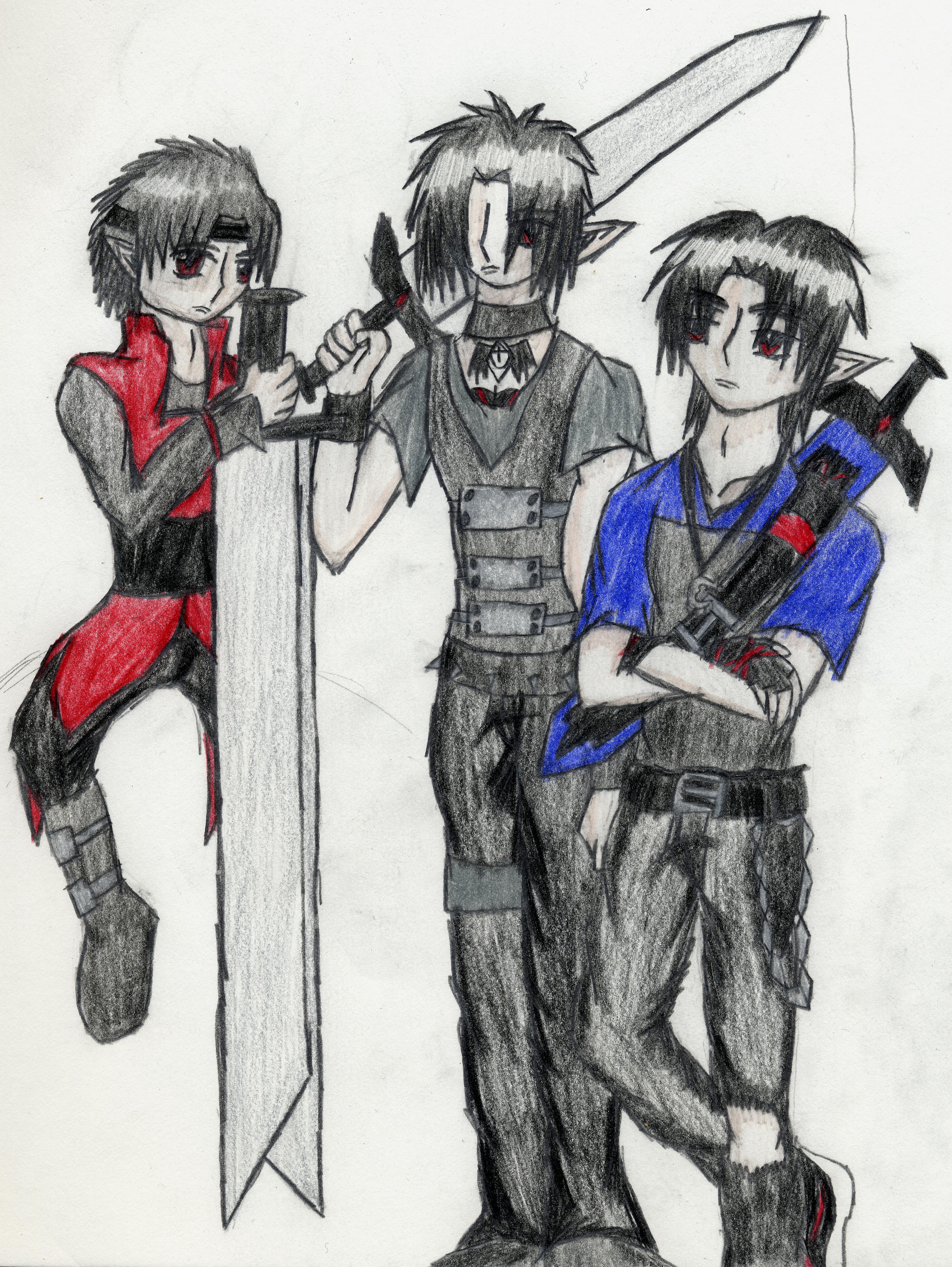 Vash, Kyou, and Slink