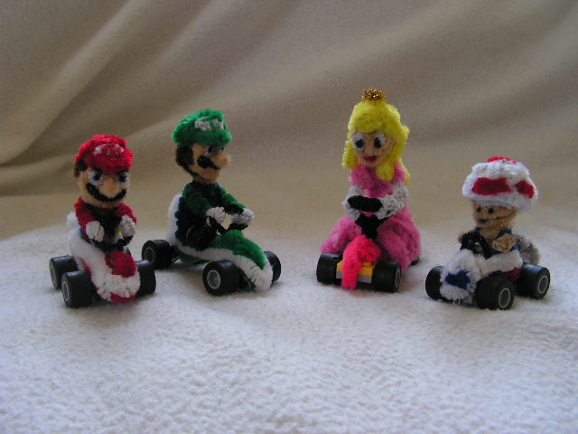 Mario, Luigi, Peach, Toad