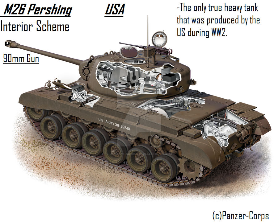 M26 Engine M26 Pershing by Joseph-MNBC on DeviantArt