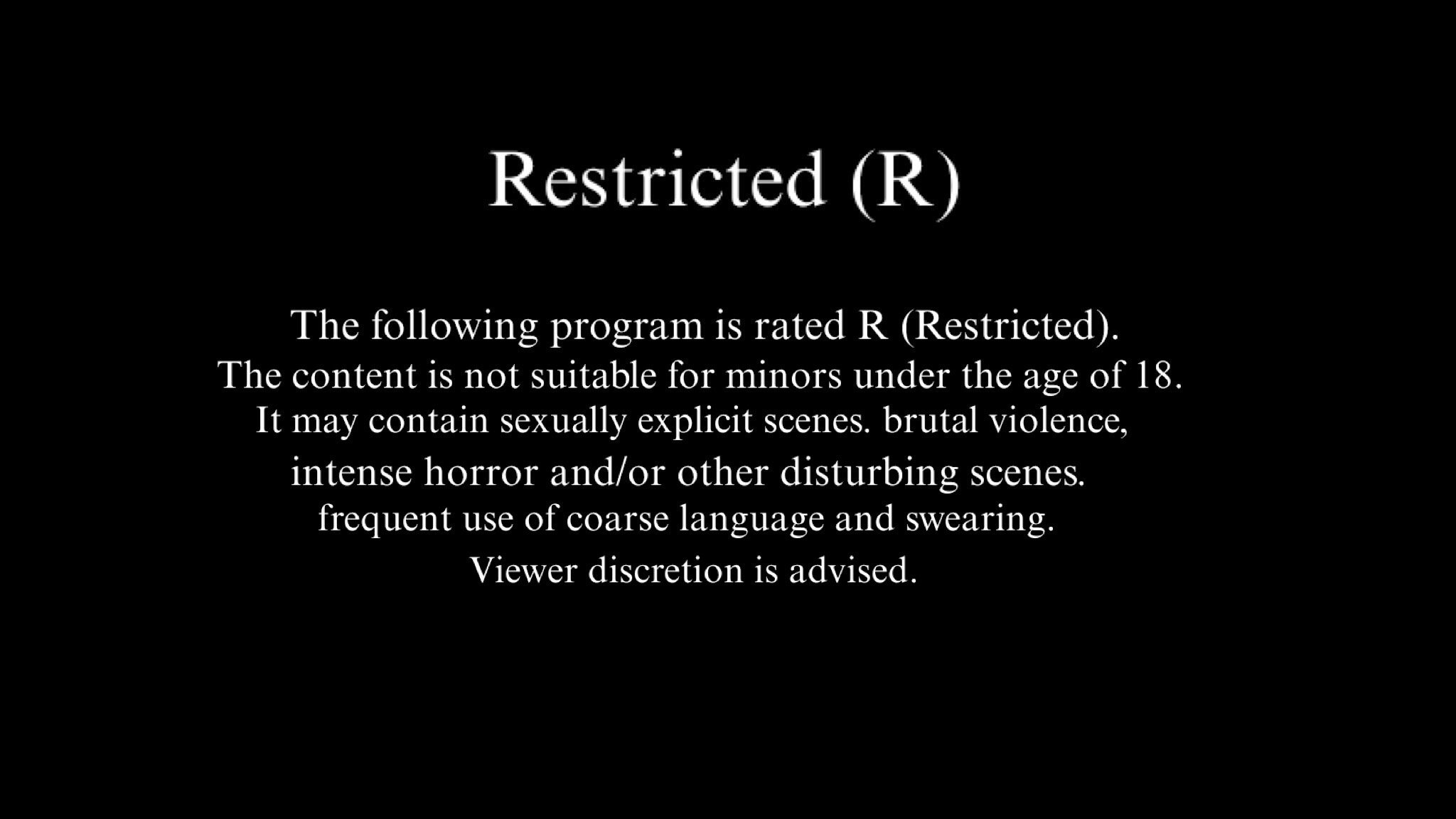 Rated R Screen Color Restricted (R) Optik TV - 4K by Charlieaat on DeviantArt