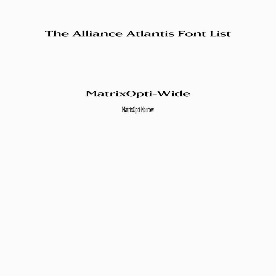 The Alliance Atlantis Font List by Charlieaat on DeviantArt