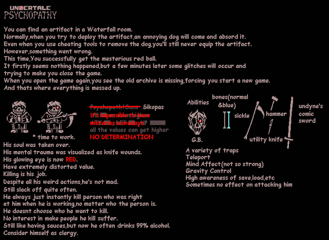Psychopath Tale Undertale Psychopathy / Sikopas by CactusPapyrus on DeviantArt