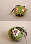 Needle Felted Zombie Head by creturfetur