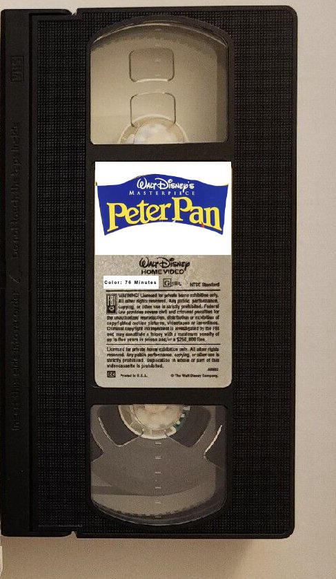 Peter Pan 1998 VHS Vertical Sticker Label by warrencook1995 on DeviantArt