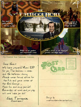 The Overlook Hotel postcard