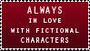 love with fictional characters