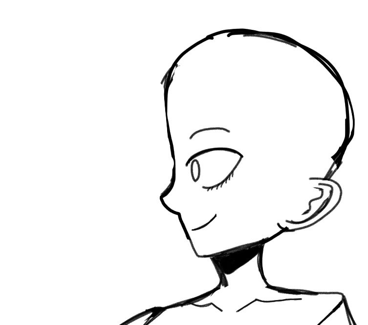 Side Profile Female Oc Base by HumanSketchesThings on DeviantArt