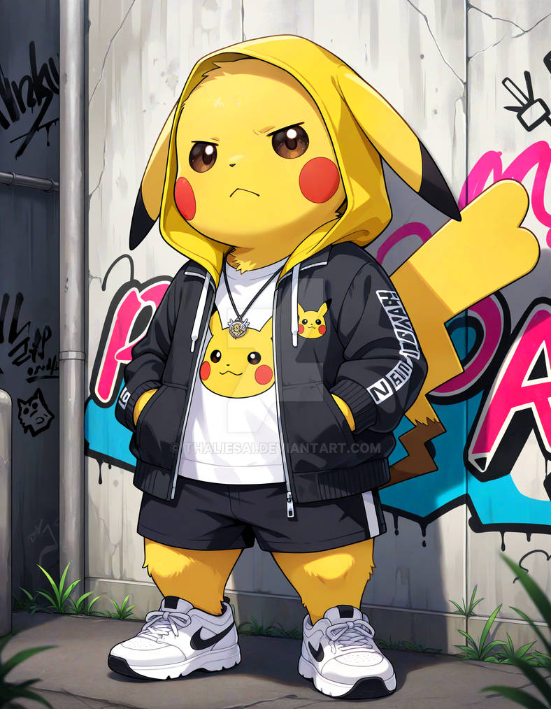 Pikachu Drip by ThaliesAI on DeviantArt