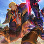 Battle Academia Garen and Wukong Duo-LoL Splashart