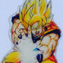 Clipping of an old card: Goku