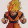 Clipping of an old card: Goku