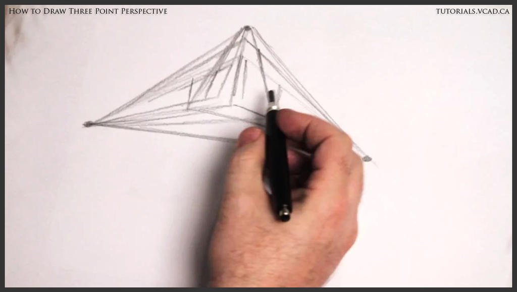 Learn how to draw three point perspective 003