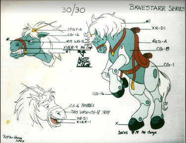 BraveStarr Original Hand Drawn Sketch Thunderstick Character #100