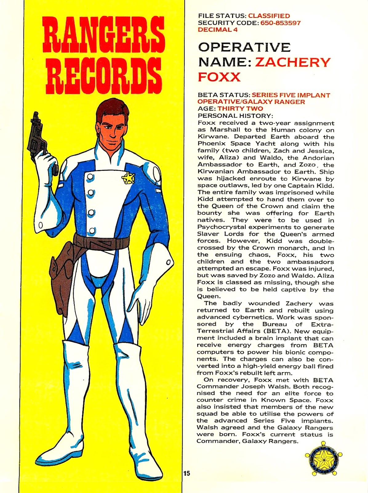 Galaxey Rangers ZACHERY FOXX Galaxy Ranger by AmazingCoolStuff on DeviantArt