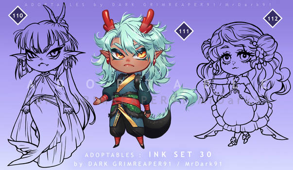 [OPEN2/3] Adoptables : INK set 30 [Auction-Cash]