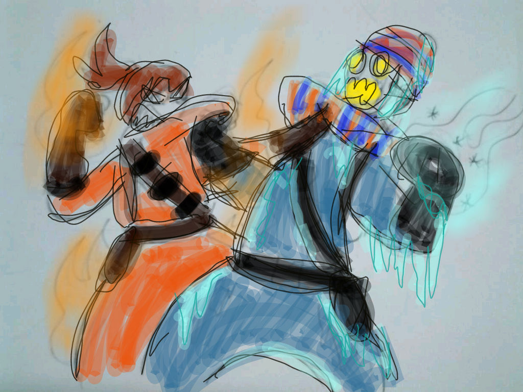 Fe Pyro fem pyro vs frost (pyro ) by gameboyred on DeviantArt