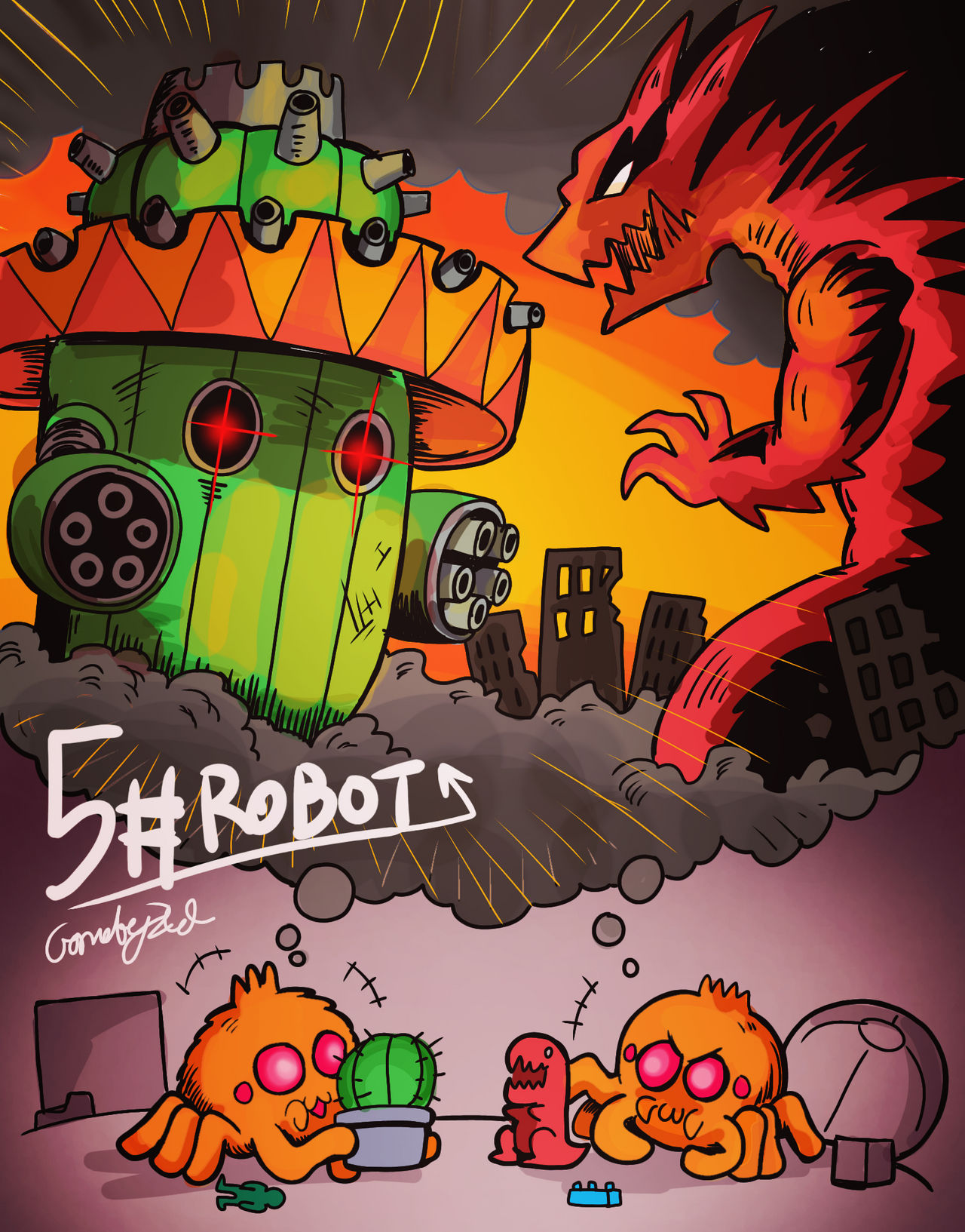 Robot Ritad Rita week 2023 5. Robot by gameboyred on DeviantArt