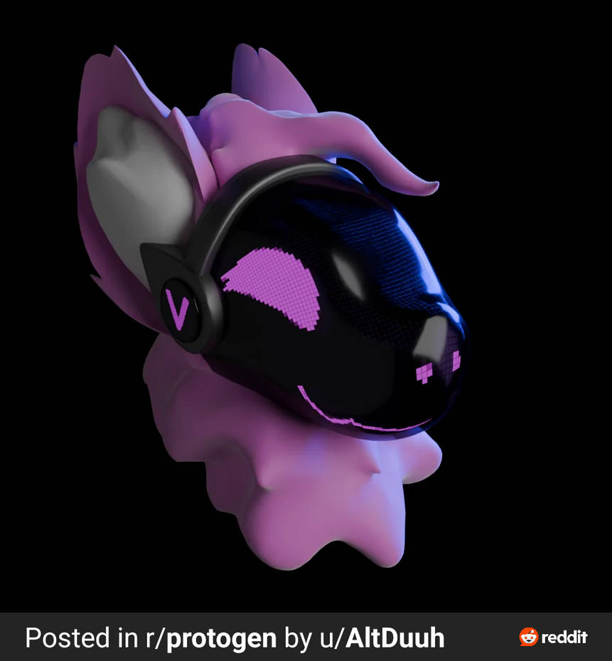 My first protogen :3 her name is Vee by VeeTheProto on DeviantArt