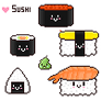 Chibi Sushi Pixel Icon