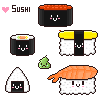 Chibi Sushi Pixel Icon