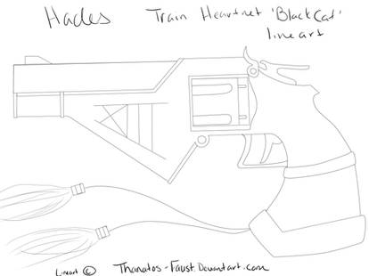 Black Cat 'HADES' gun lineart