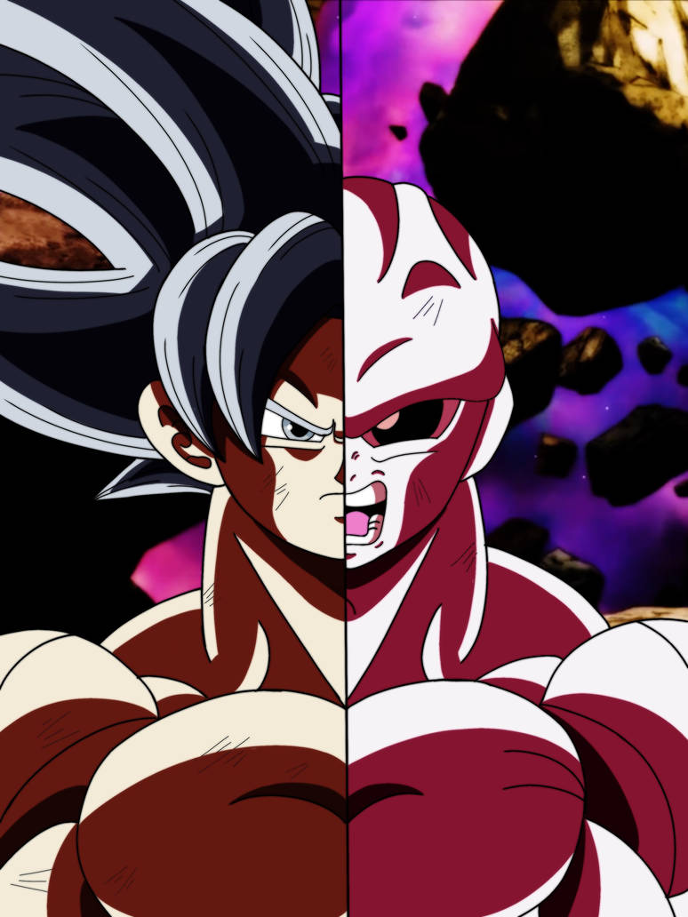 Goku Ultra Instinto Vs Jiren Full Power Mastered Ultra Instinct Goku vs Full Power Jiren by TheLegendaryko2025