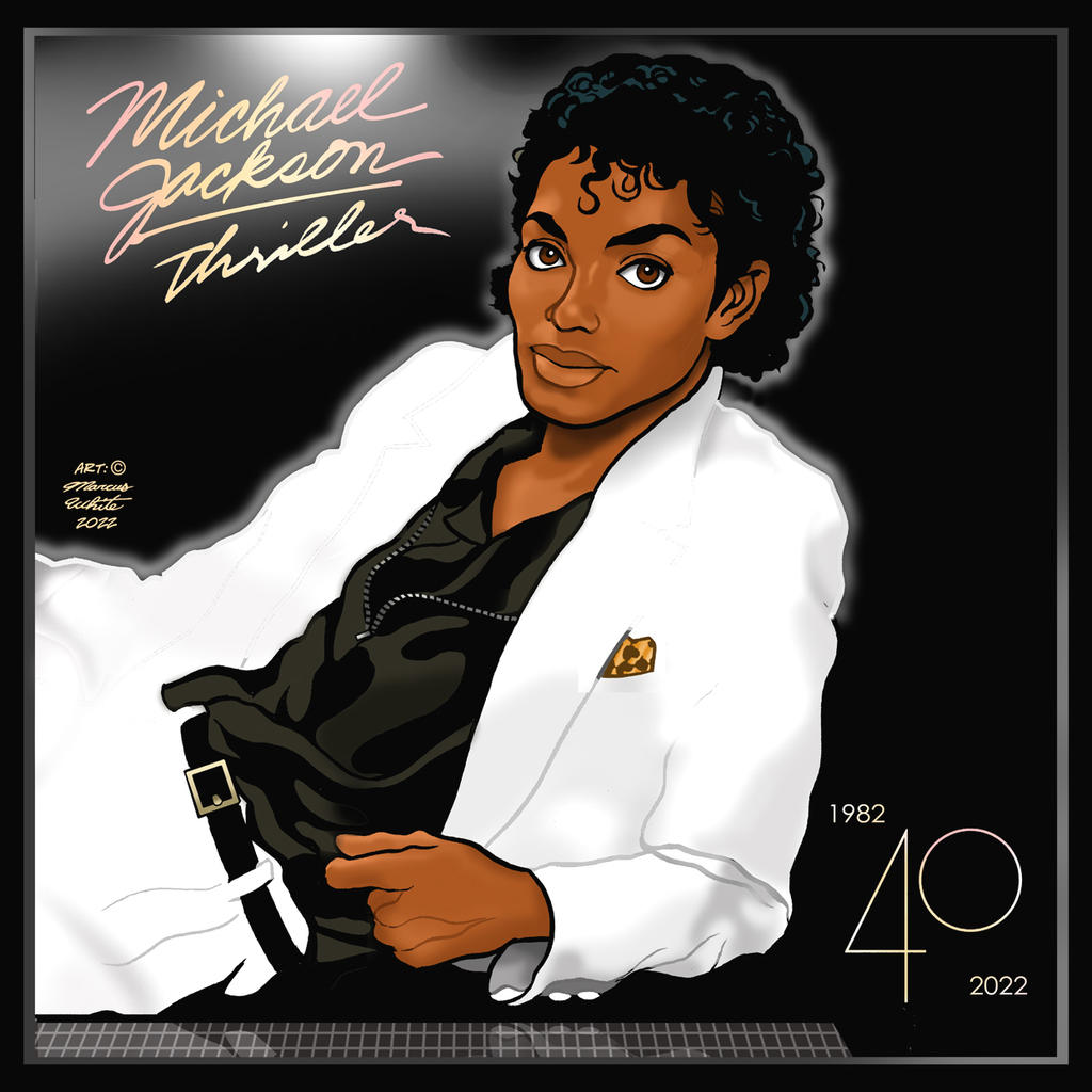 Michael Jackson Thriller 40 Front Cover Art By MarcusTheArtist On Michael jackson thriller 40 front cover art by marcustheartist on
