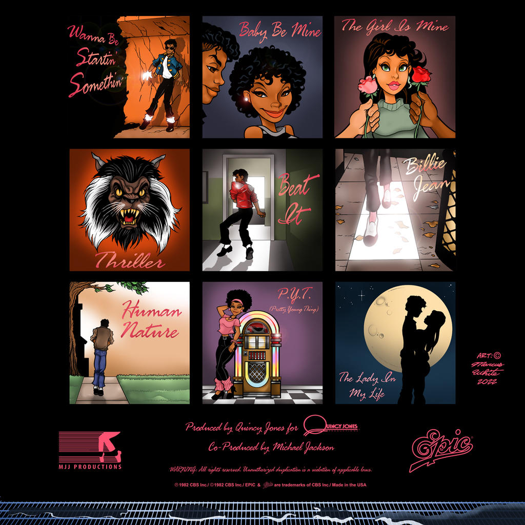 Michael Jackson Thriller 40 Back Cover Art By MarcusTheArtist On Michael jackson thriller 40 back cover art by marcustheartist on