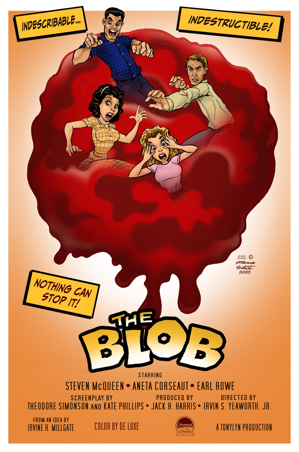 The Blob 1958 Movie Poster Art By MarcusTheArtist On DeviantArt the-blob-1958-movie-poster-art-by-marcustheartist-on-deviantart