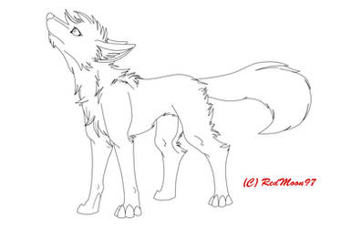 Free Wolf Lineart