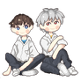 Pixel Art :: Shinji and Kaworu.