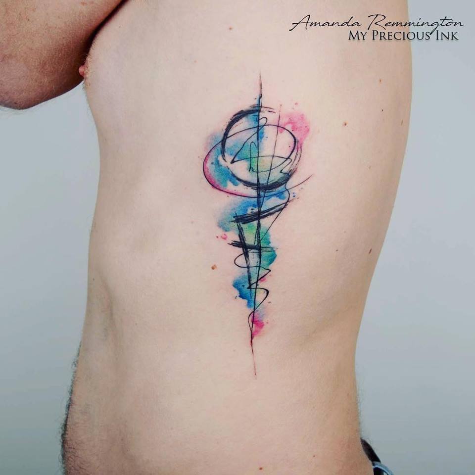 Image result for watercolor abstract tattoo