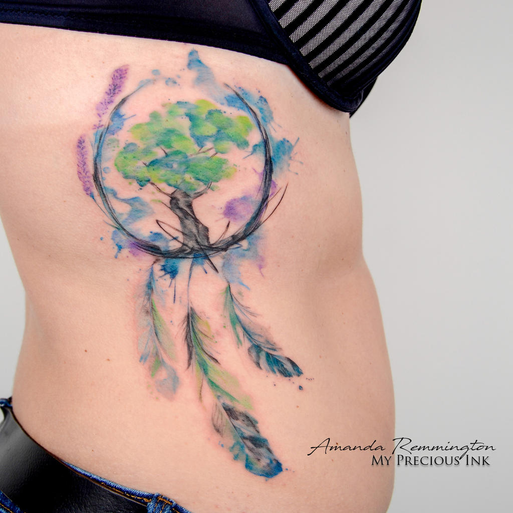 Watercolor Tattoo of Life and Dreams