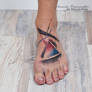 Watercolor freehand abstract triangle tattoo