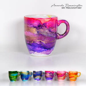 Handmade Rainbow cups